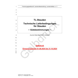 Gelbdruck: TL Stauden – Technische Lieferbedingungen für Stauden, 2024  (gedrucktes Skript)