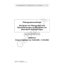 Gelbdruck  Pflanzgrubenrichtlinien – Richtlinien für Pflanzgruben und Baumpflanzungen an Standorten mit besonderen Anforderungen, 2026 (gedrucktes Skript)